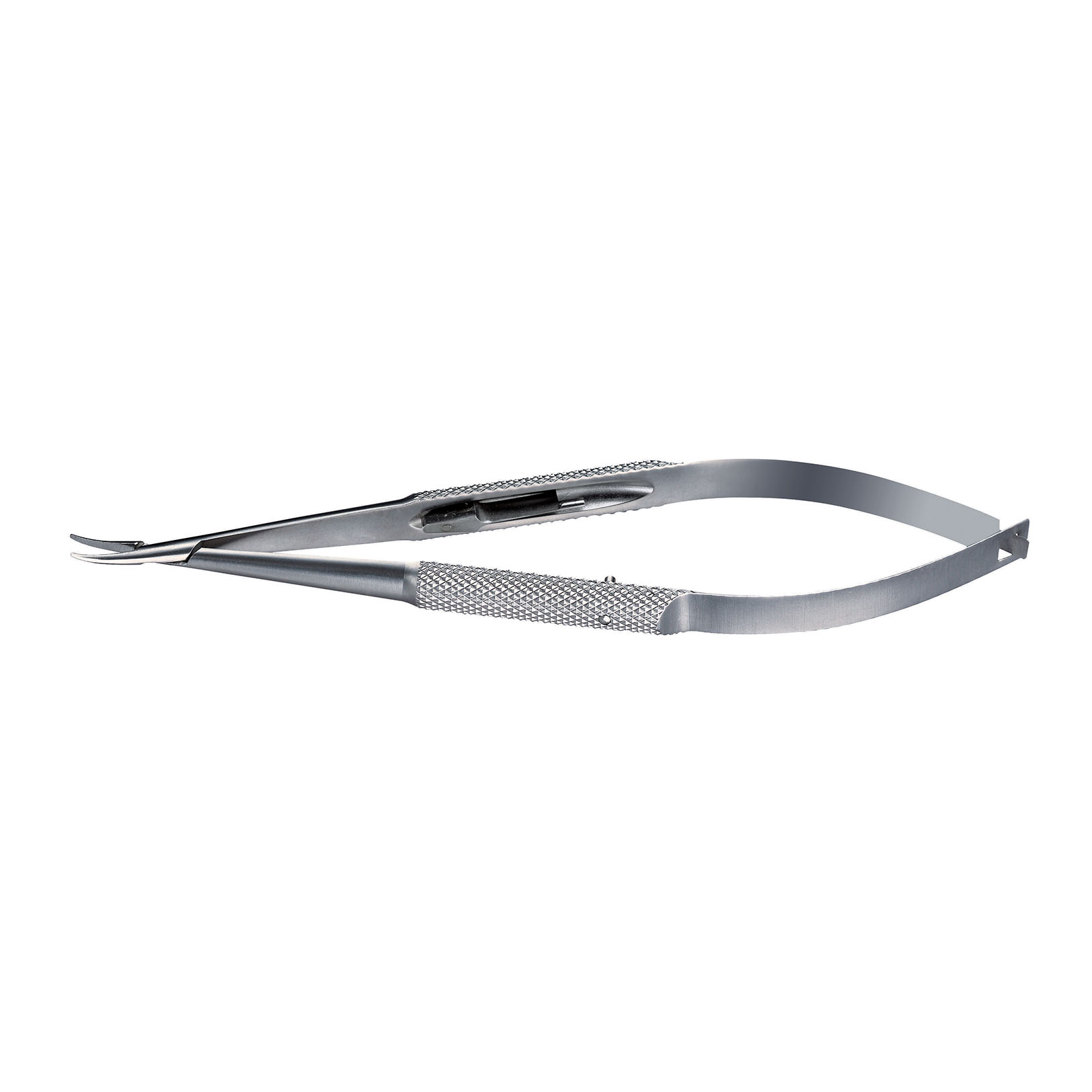 IF-6010 Stainless Steel  Curved Fine Tip, Knurl Handle