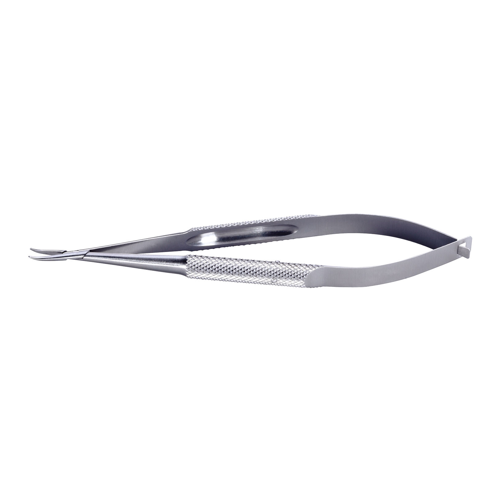Stainless Steel  Curved Fine Tip, Knurl Handle