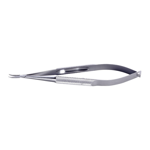 IF-6010 Stainless Steel  Curved Fine Tip, Knurl Handle